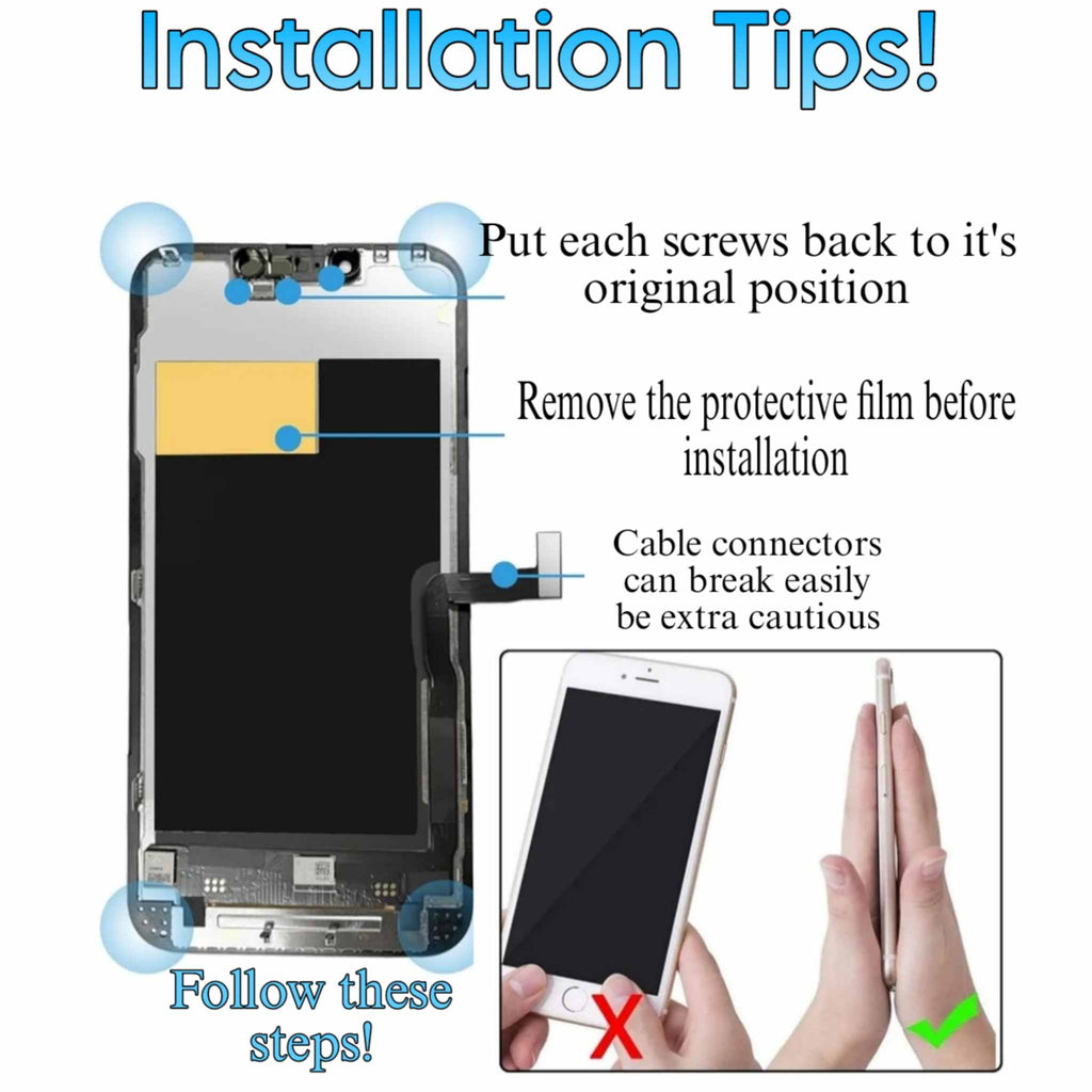 iPhone 13 (6.1″) Screen Replacement Kit – LCD/OLED-Type Incell Display with Frame & Tools | A-Grade OEM Tested | 2025 Version | UK Stock – Chowchow Electronics