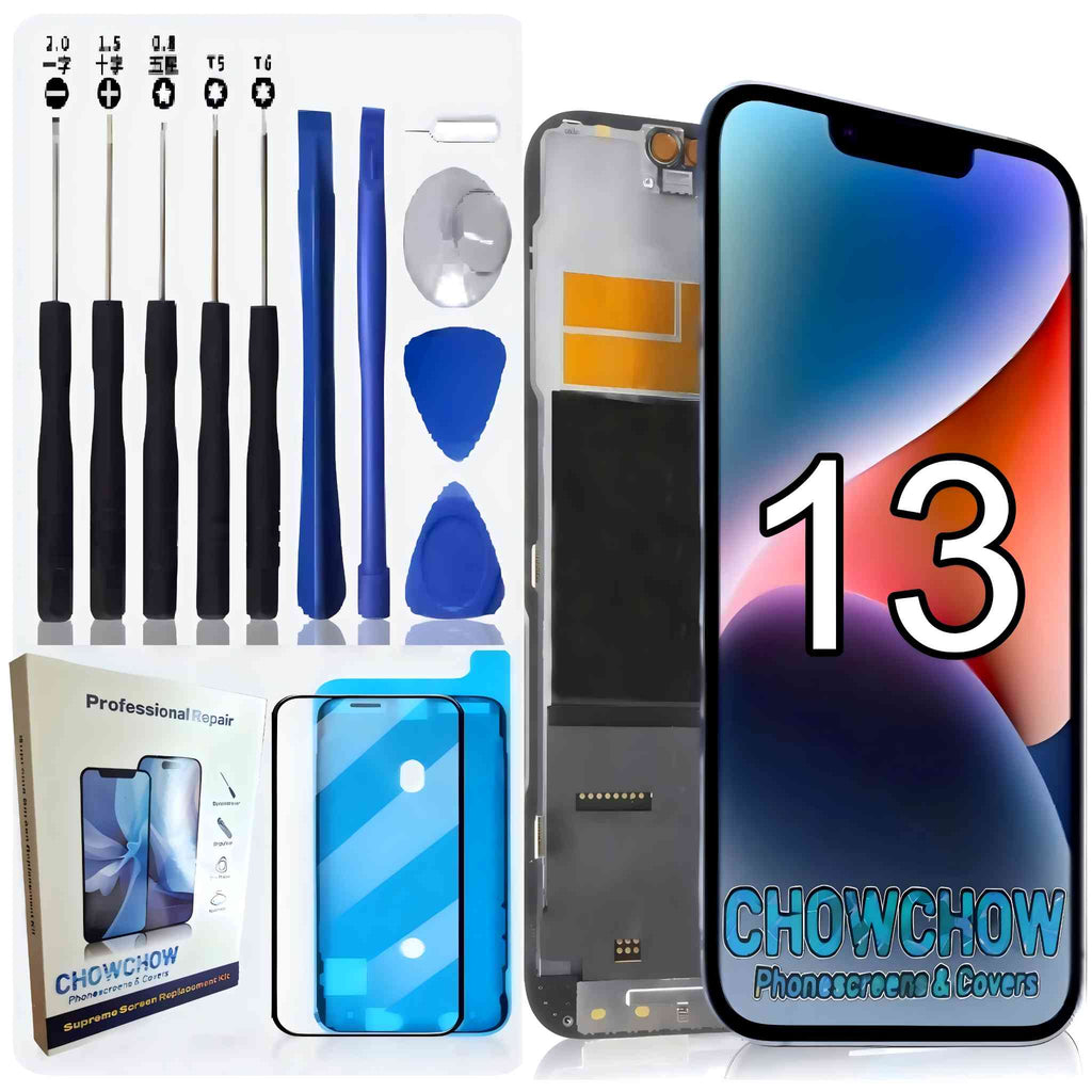 iPhone 13 (6.1″) Screen Replacement Kit – LCD/OLED-Type Incell Display with Frame & Tools | A-Grade OEM Tested | 2025 Version | UK Stock – Chowchow Electronics
