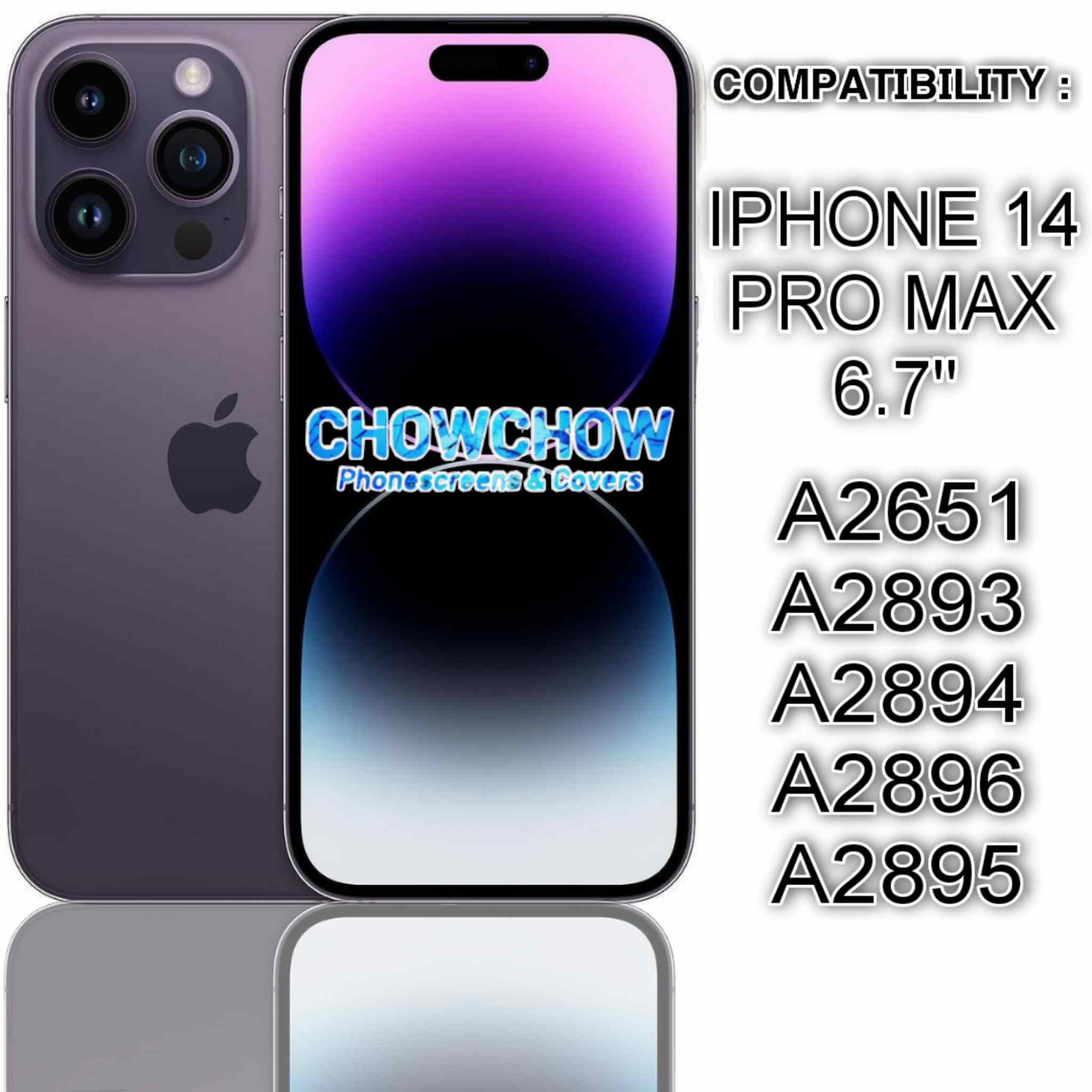 iPhone 14 Pro Max (6.7″) Screen Replacement Kit – LCD/OLED-Type Incell Display with Frame & Tools | A-Grade OEM Tested | 2025 Version | UK Stock – Chowchow Electronics