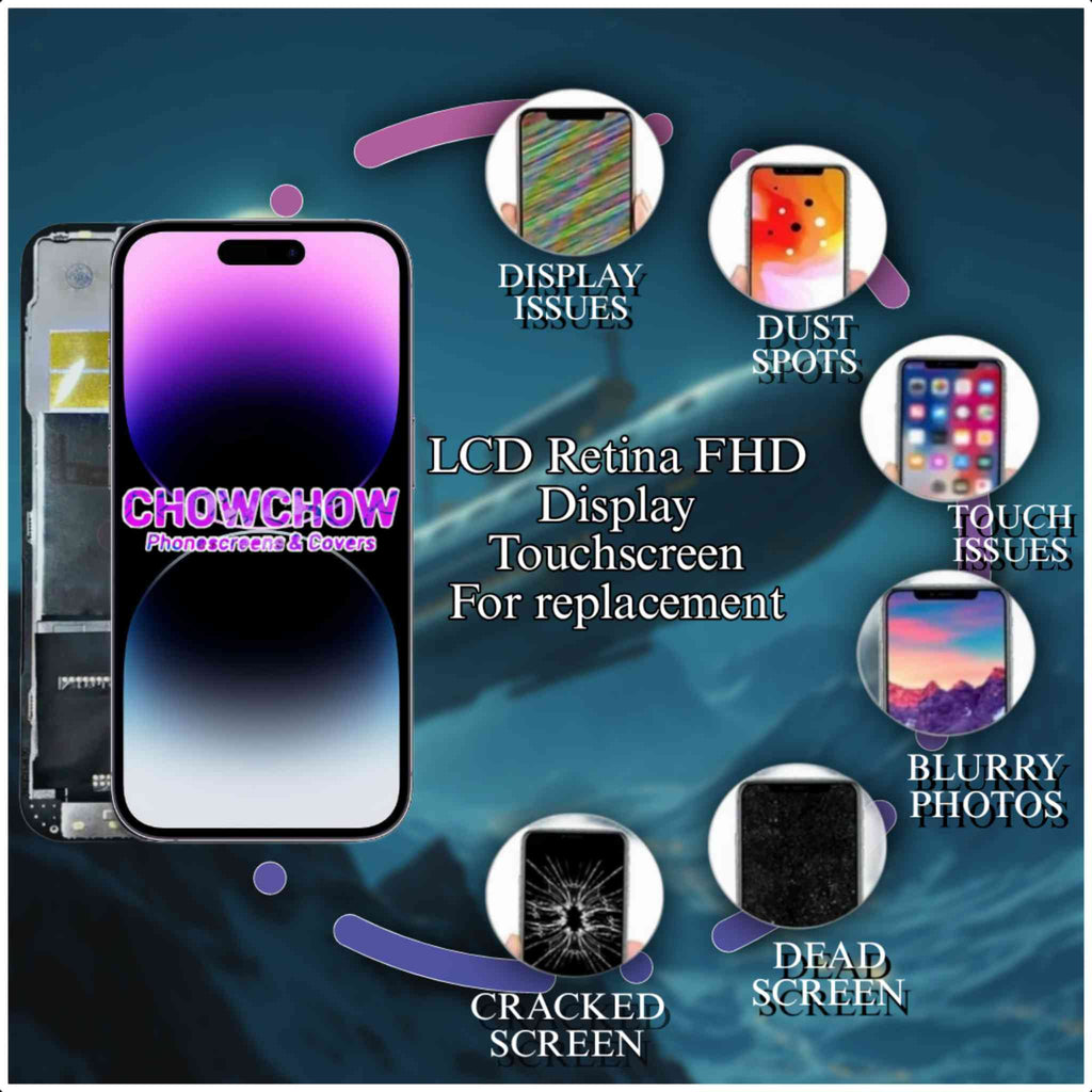 iPhone 15 Pro (6.1″) Screen Replacement Kit – LCD/OLED-Type Incell Display with Frame & Tools | A-Grade OEM Tested | 2025 Version | UK Stock – Chowchow Electronics