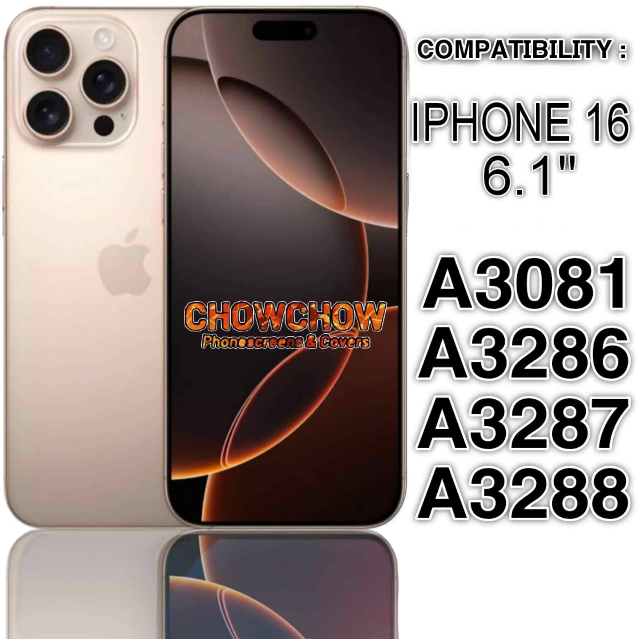 iPhone 16 (6.1″) Screen Replacement Kit – LCD/OLED-Type Incell Display with Frame & Tools | A-Grade OEM Tested | 2025 Version | UK Stock – Chowchow Electronics