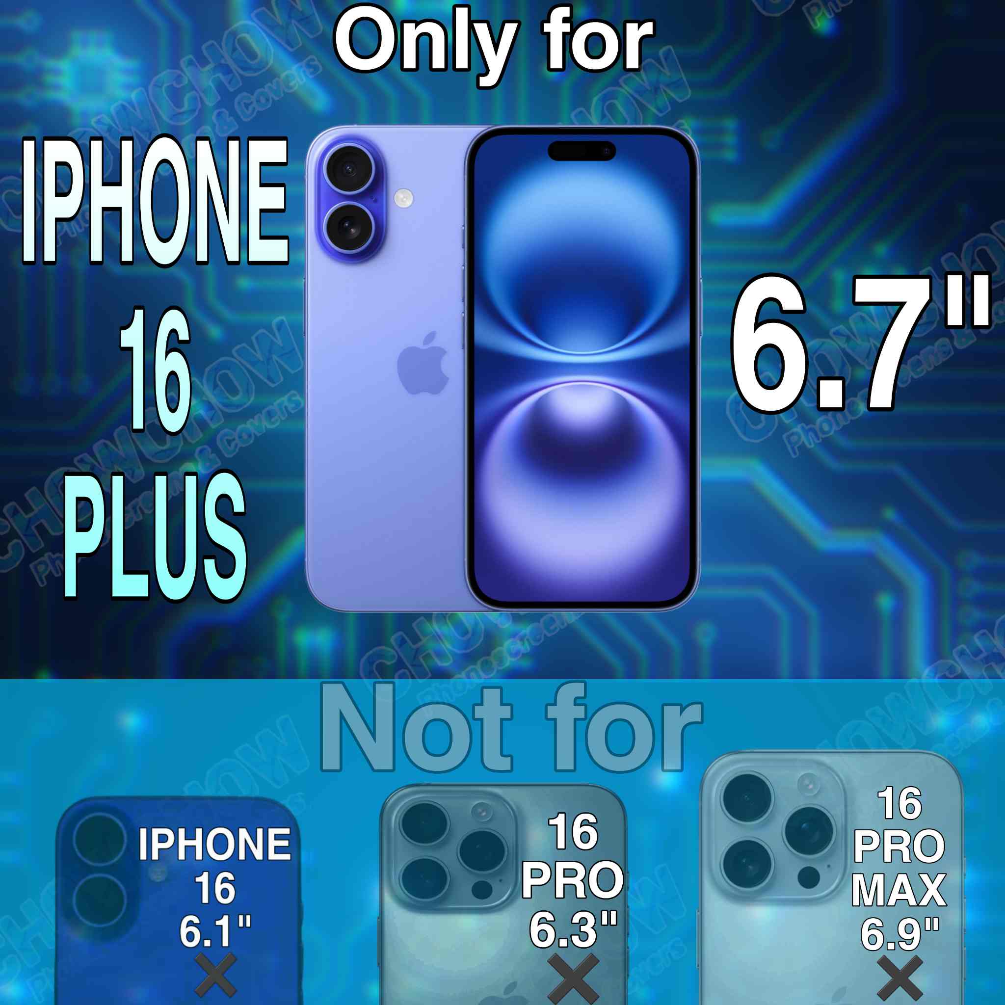 iPhone 16 Plus (6.7″) Screen Replacement Kit – LCD/OLED-Type Incell Display with Frame & Tools | A-Grade OEM Tested | 2025 Version | UK Stock – Chowchow Electronics