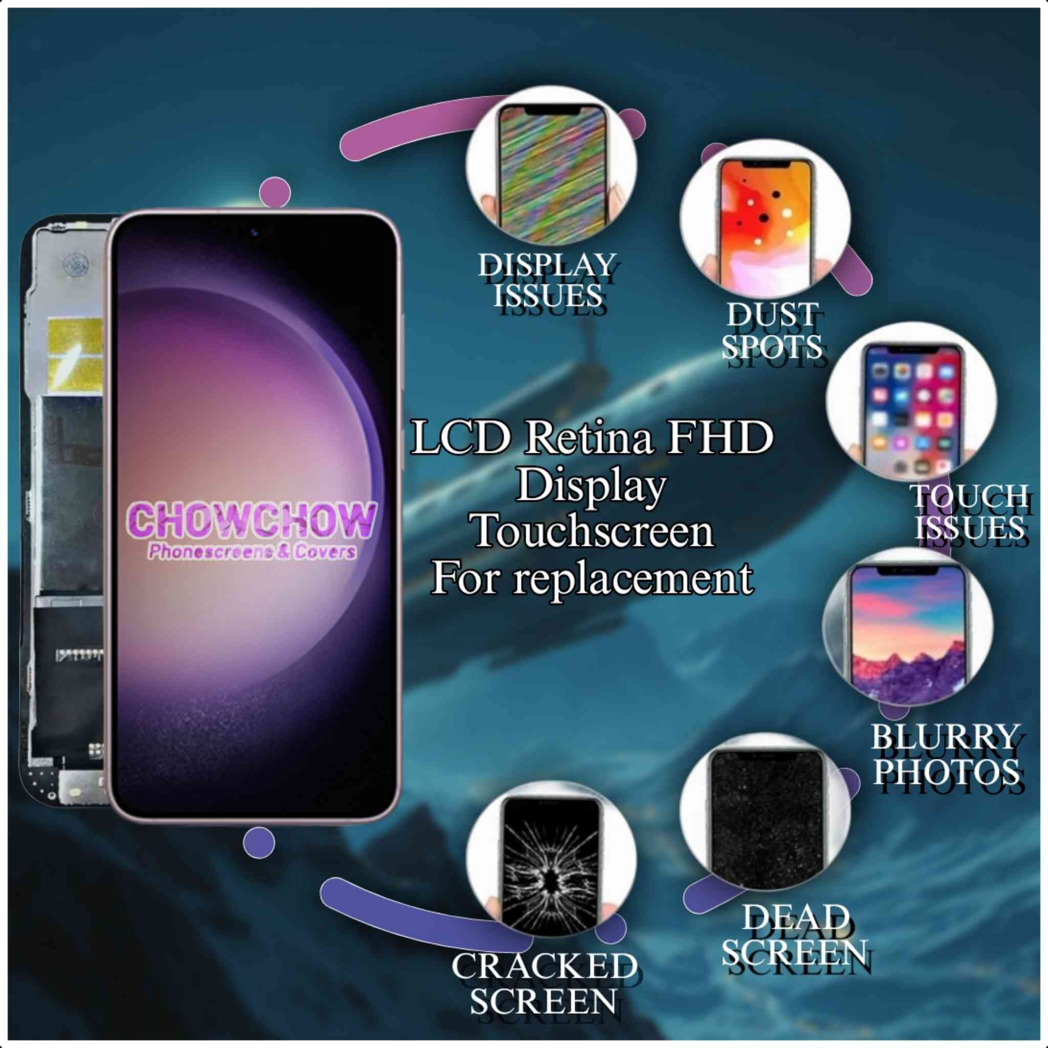 Samsung Galaxy S22 Plus (6.6″) Screen Replacement Kit – LCD/OLED-Type Incell Display with Frame & Tools | A-Grade OEM Tested | 2025 Version | UK Stock – Chowchow Electronics