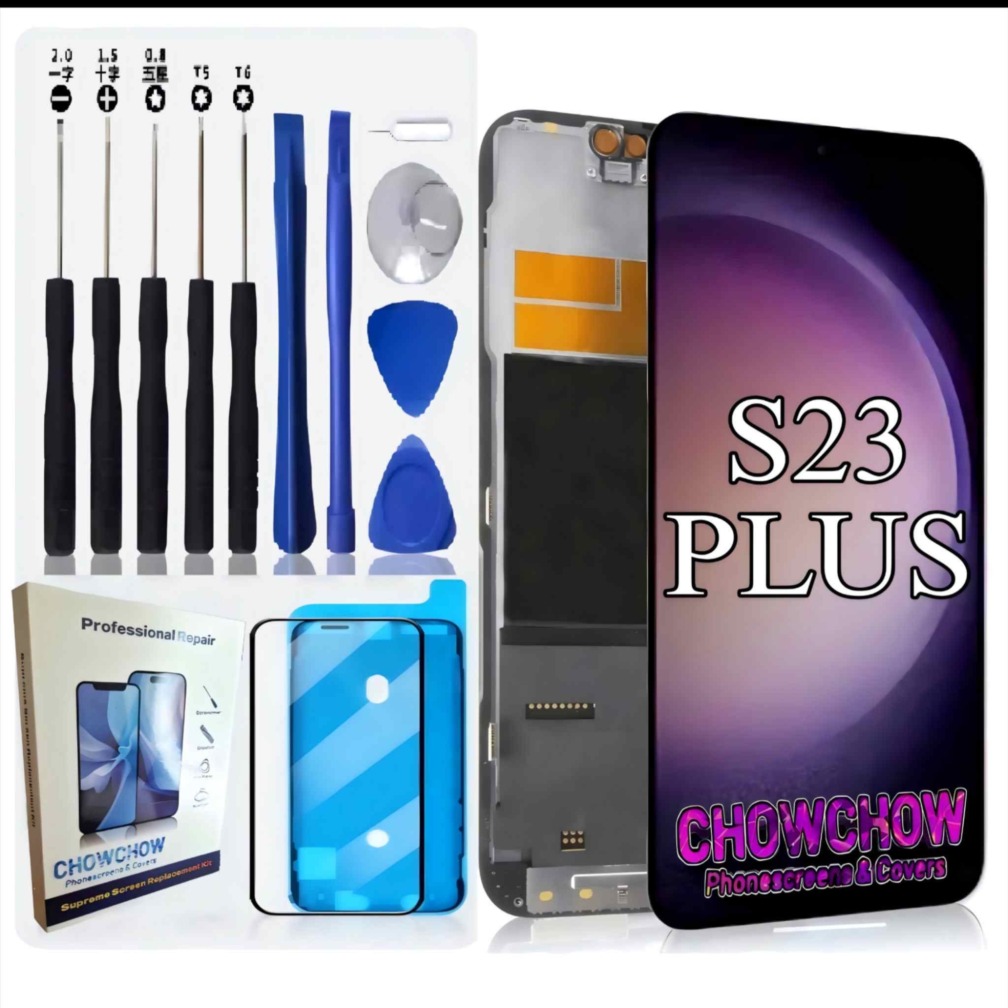 Samsung Galaxy S23 Plus (6.6″) Screen Replacement Kit – LCD/OLED-Type Incell Display with Frame & Tools | A-Grade OEM Tested | 2025 Version | UK Stock – Chowchow Electronics